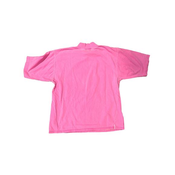 INSTINCT SURF Wear VTG 90s Pink Neon Mock Turtleneck T-Shirt Skate Skater L/XL - Picture 4 of 5